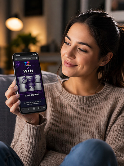 Scratch to win marketing campaign example on mobile