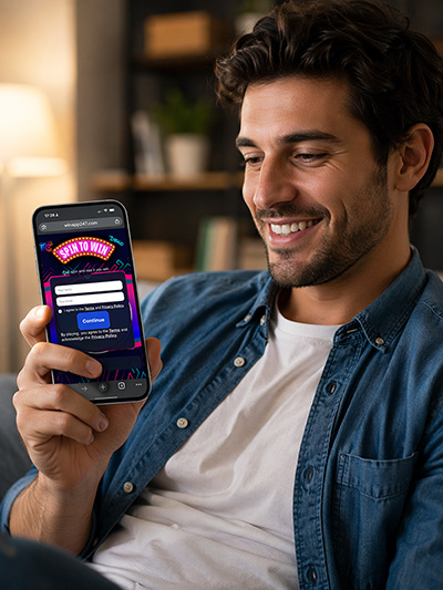 Spin to win marketing campaign example on mobile