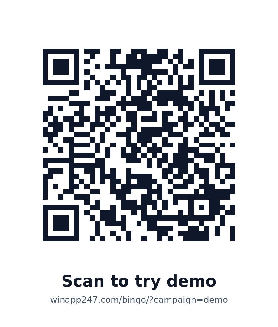 QR code for the TC Bingo demo campaign